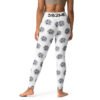 Leggings de yoga all over mujer Flower Bubbles B&W