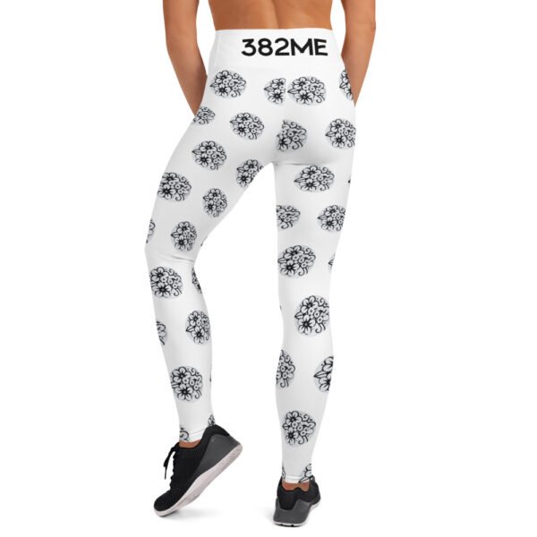 Leggings de yoga all over mujer Flower Bubbles B&W