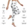 Leggings de yoga all over mujer Flower Bubbles B&W