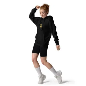 Sudadera Unisex con capucha Monograma gold & logo espalda Srce