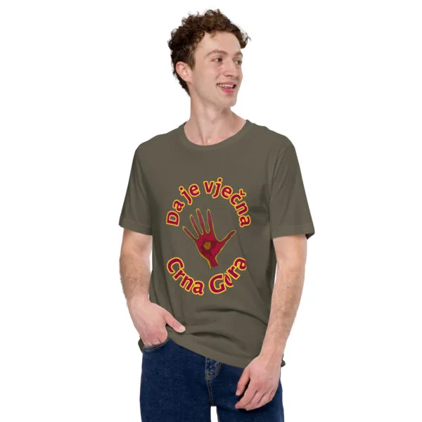 Camiseta cuello redondo manga corta unisex Vječna CG  & Ruka