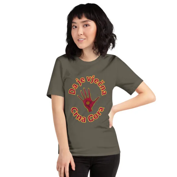 Camiseta cuello redondo manga corta unisex Vječna CG  & Ruka