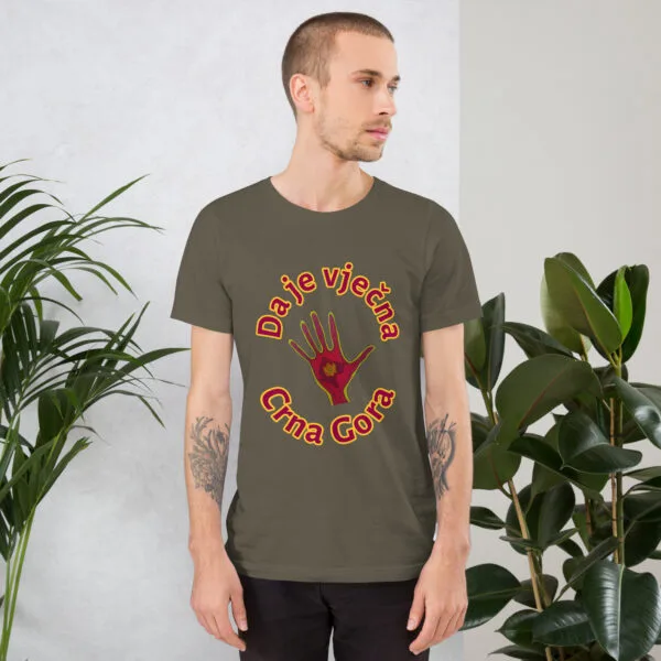 Camiseta cuello redondo manga corta unisex Vječna CG  & Ruka