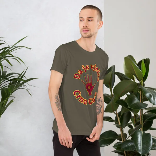Camiseta cuello redondo manga corta unisex Vječna CG  & Ruka