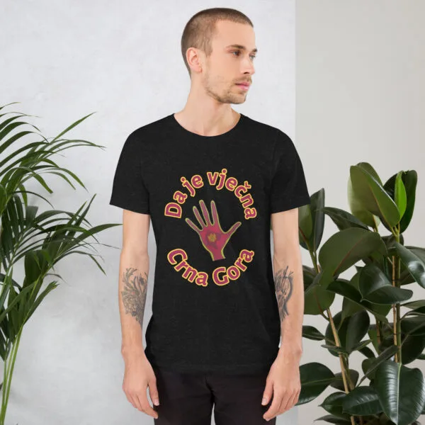 Camiseta cuello redondo manga corta unisex Vječna CG  & Ruka