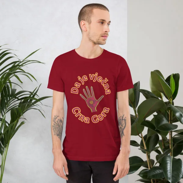 Camiseta cuello redondo manga corta unisex Vječna CG  & Ruka