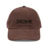 Gorra de pana vintage bordada 382ME  Black