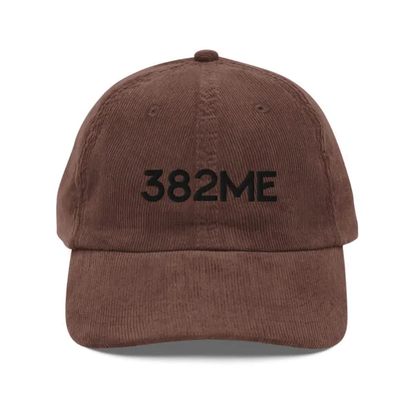 Gorra de pana vintage bordada 382ME  Black
