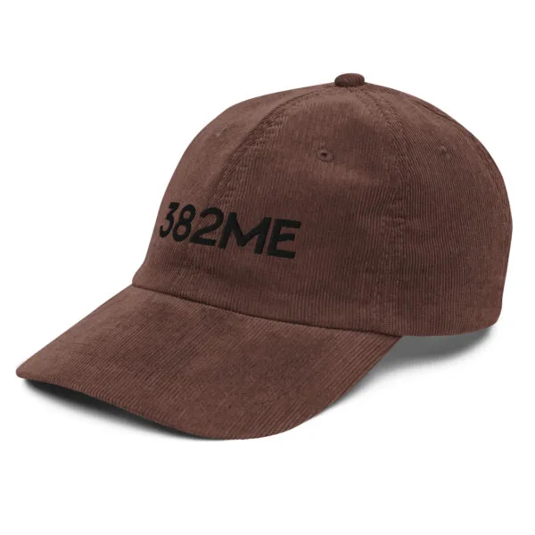 Gorra de pana vintage bordada 382ME  Black