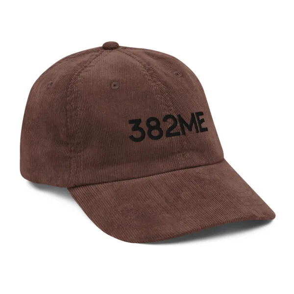 Gorra de pana vintage bordada 382ME  Black