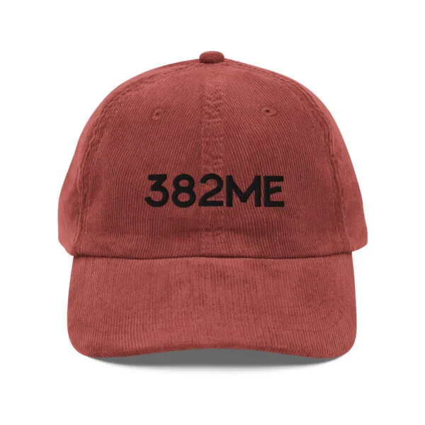 Gorra de pana vintage bordada 382ME  Black