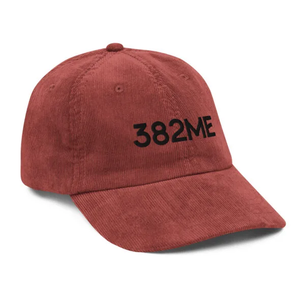 Gorra de pana vintage bordada 382ME  Black