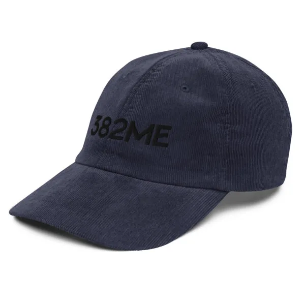 Gorra de pana vintage bordada 382ME  Black