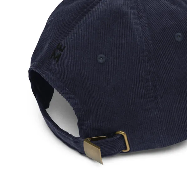 Gorra de pana vintage bordada 382ME  Black