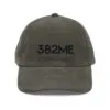 Gorra de pana vintage bordada 382ME  Black