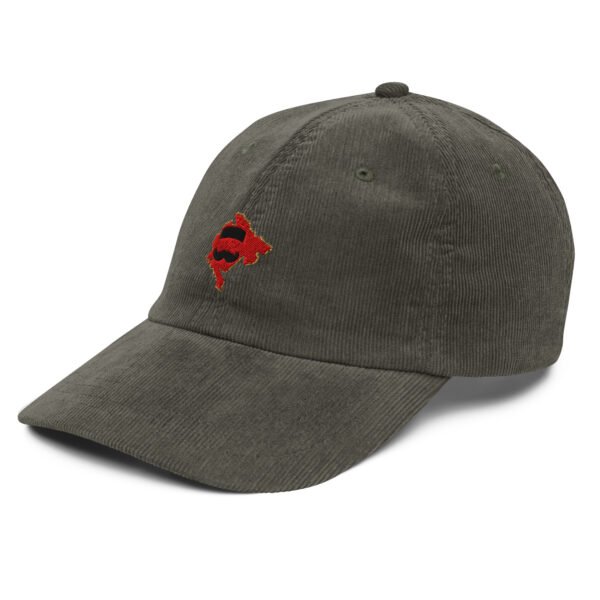 Gorra de pana vintage Bigote Montenegrino y mapa