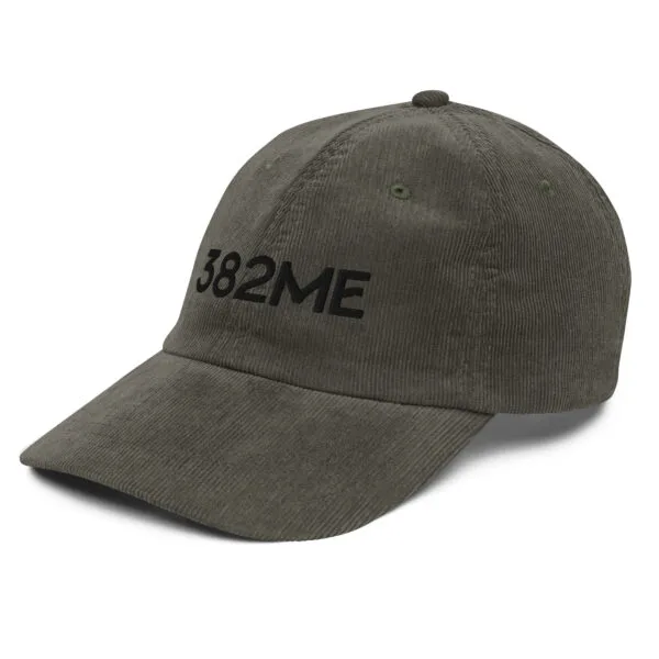 Gorra de pana vintage bordada 382ME  Black