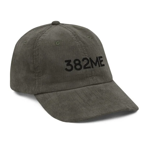 Gorra de pana vintage bordada 382ME  Black
