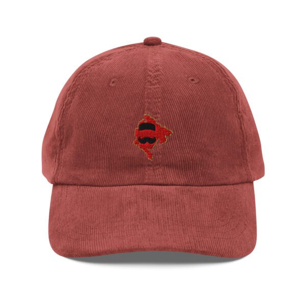 Gorra de pana vintage Bigote Montenegrino y mapa