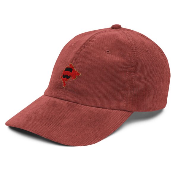 Gorra de pana vintage Bigote Montenegrino y mapa