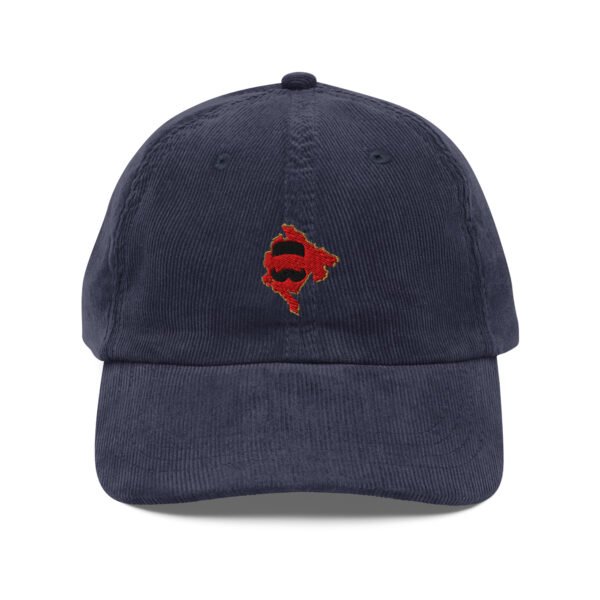 Gorra de pana vintage Bigote Montenegrino y mapa