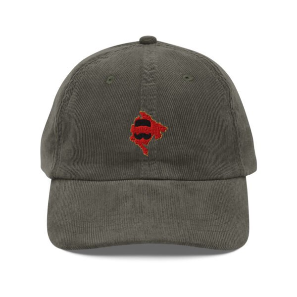 Gorra de pana vintage Bigote Montenegrino y mapa