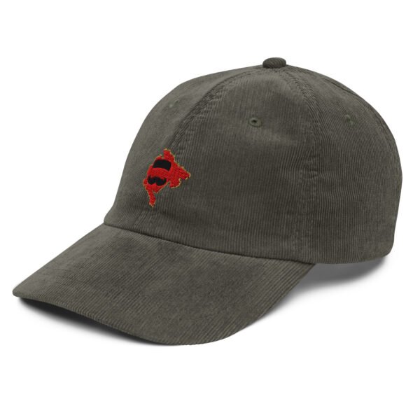 Gorra de pana vintage Bigote Montenegrino y mapa