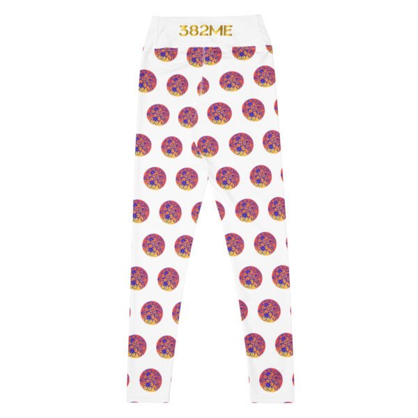 Leggings de yoga pour femmes - Fleurs et bulles colorées