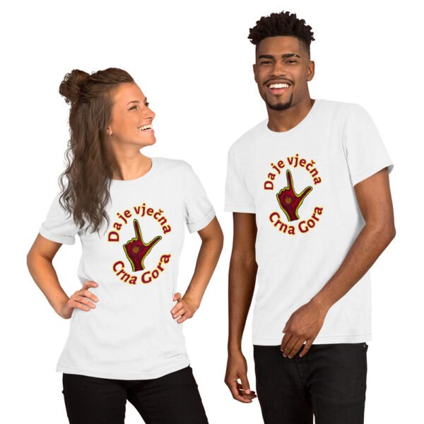 Imponente camiseta unisex manga corta Montenegro Eterno y Mano L