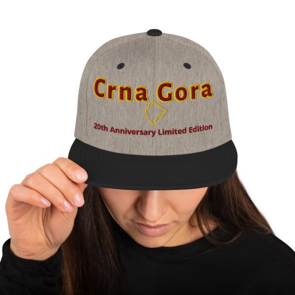 classic-snapback-heather-black-front-69f94ec3b5d0f.jpg Atractiva gorra Snapback - Crna Gora 20th Anniversary Limited Edition